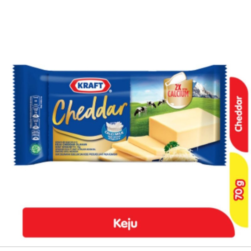 

Keju Kraft Cheddar Mini 70 gr