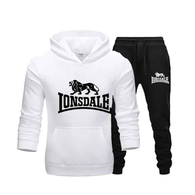 One Set LONSDALE II Setelan Sweater Hoodie dan Celana Joger Panjang Casual ( Pria & Wanita )