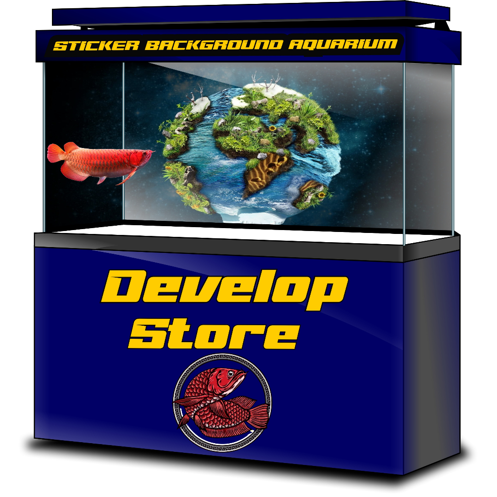 STICKER AQUARIUM, STIKER AKUARIUM, AQUASCAPE,  STIKER KACA AQUARIUM, STIKER BACKGROUND AQUARIUM, STI