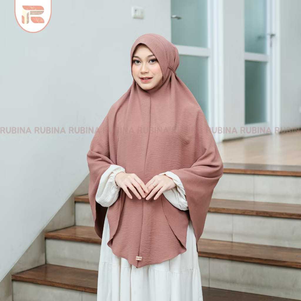 khimar dagu tali malay cringkle airflow premium ukuran xxl