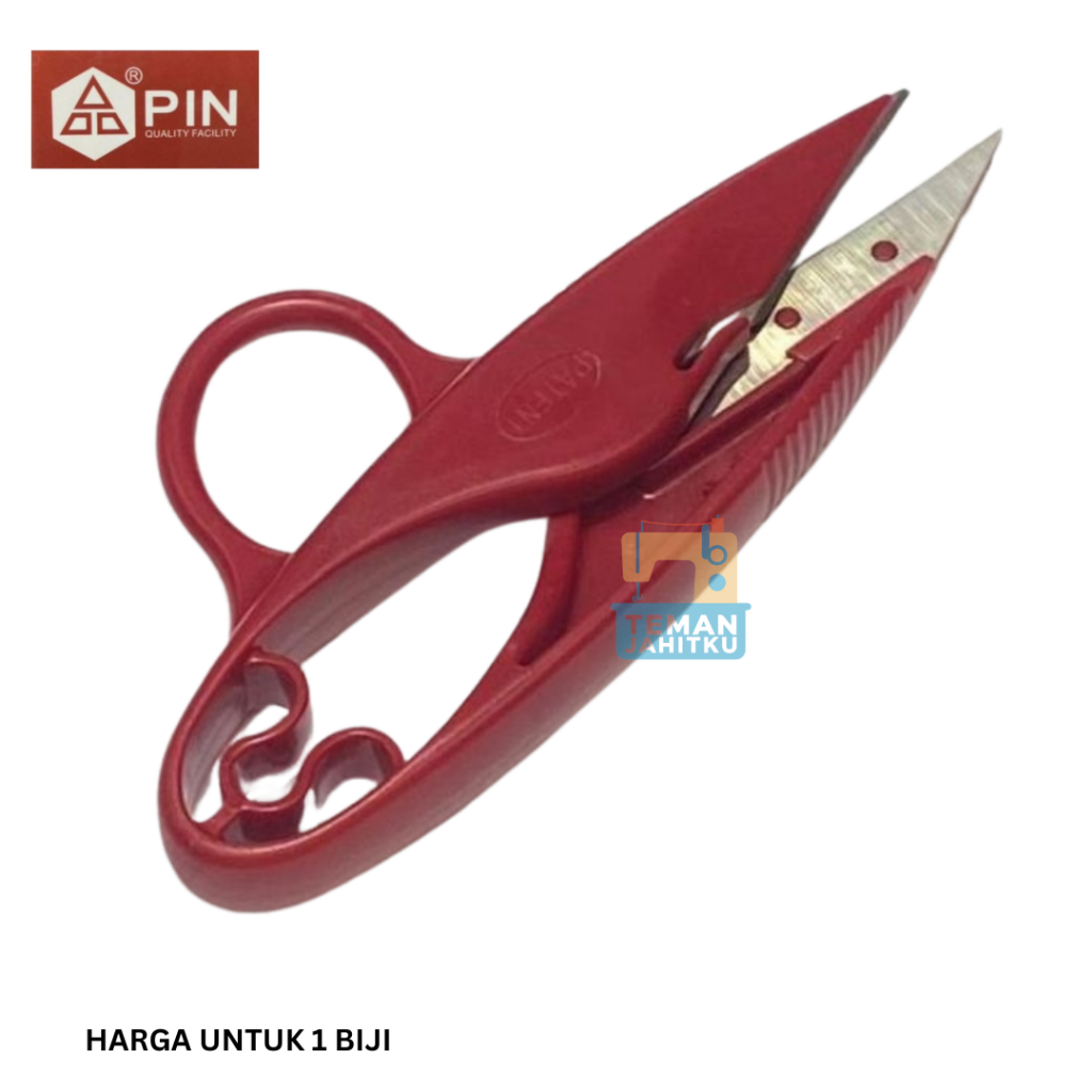 

GUNTING CEKRIS PIN 1155 DENGAN LUBANG JARI UNTUK POTONG BENANG JAHIT
