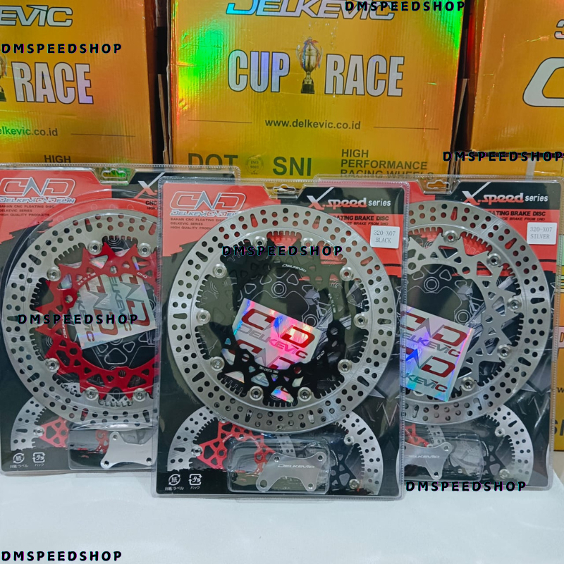 PIRINGAN CAKRAM DEPAN DELKEVIC 320MM NINJA RR CNC FLOATING BRAKE DISK DISC STANLESS HOLE LUBANG 6