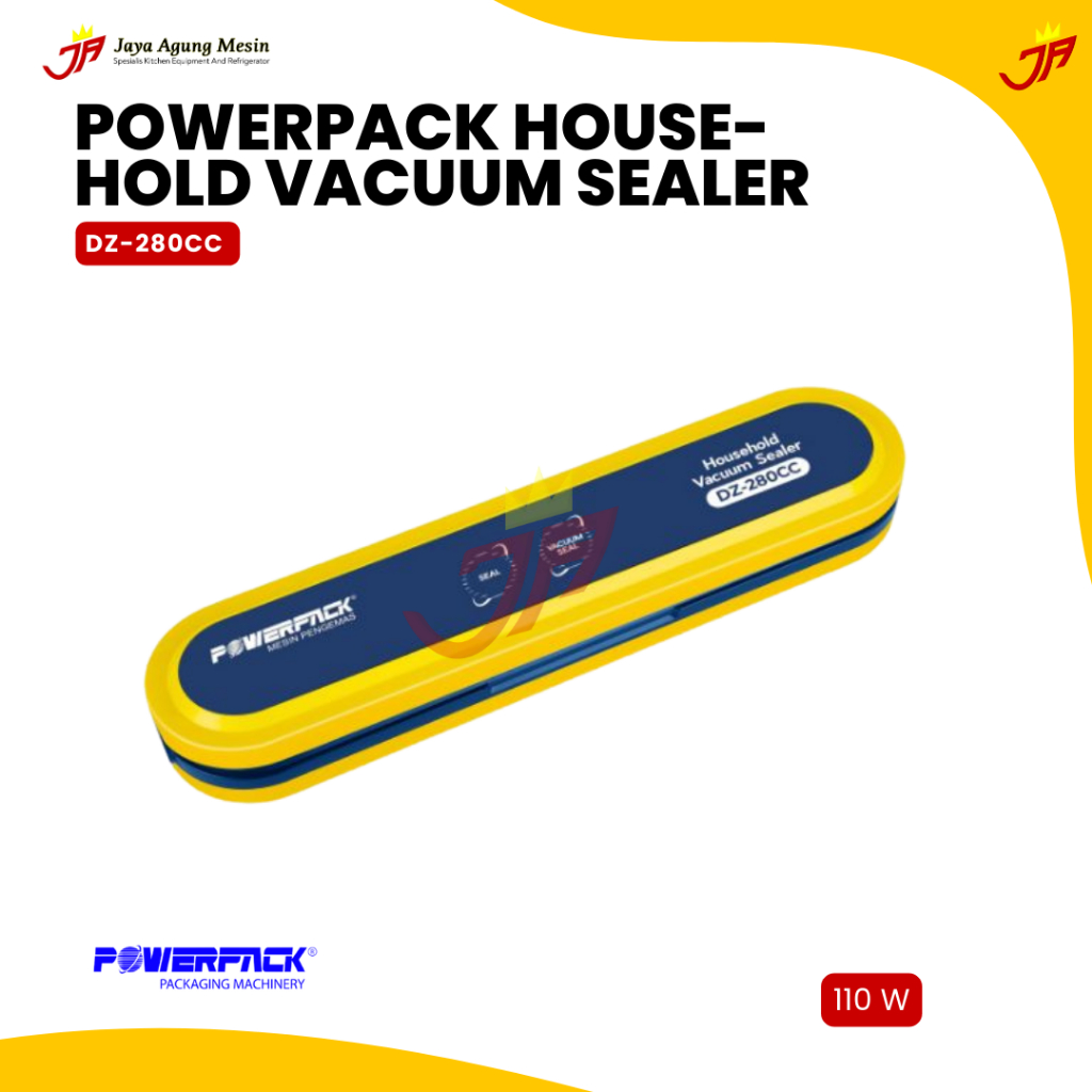 POWERPACK DZ-280CC Mesin Vakum Sealer untuk Pengemasan Makanan Rumah Tangga