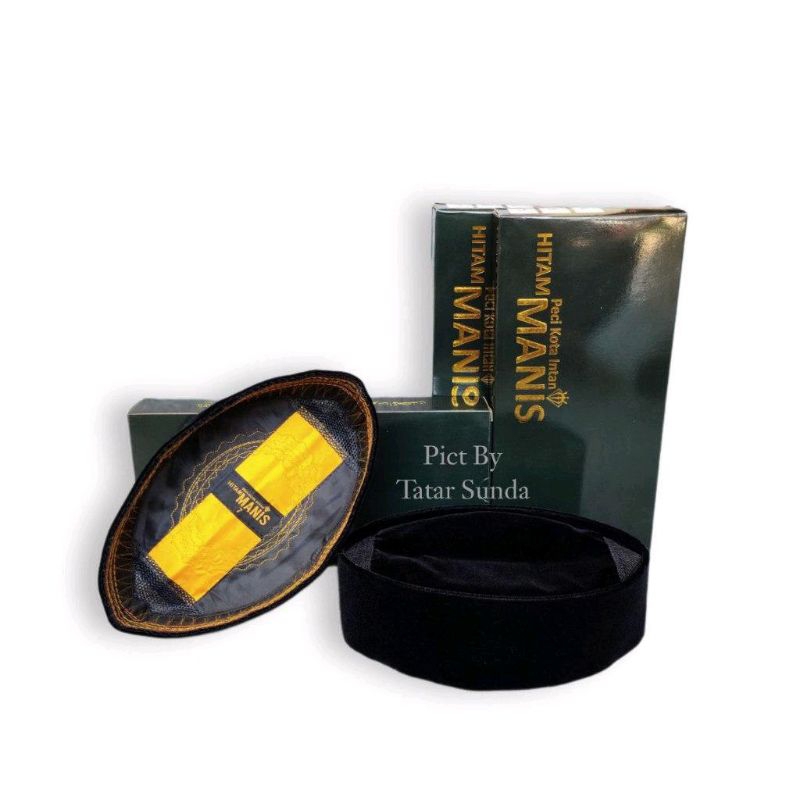 peci manis peci hitam polos ac tinggi 7 SD 10 cm