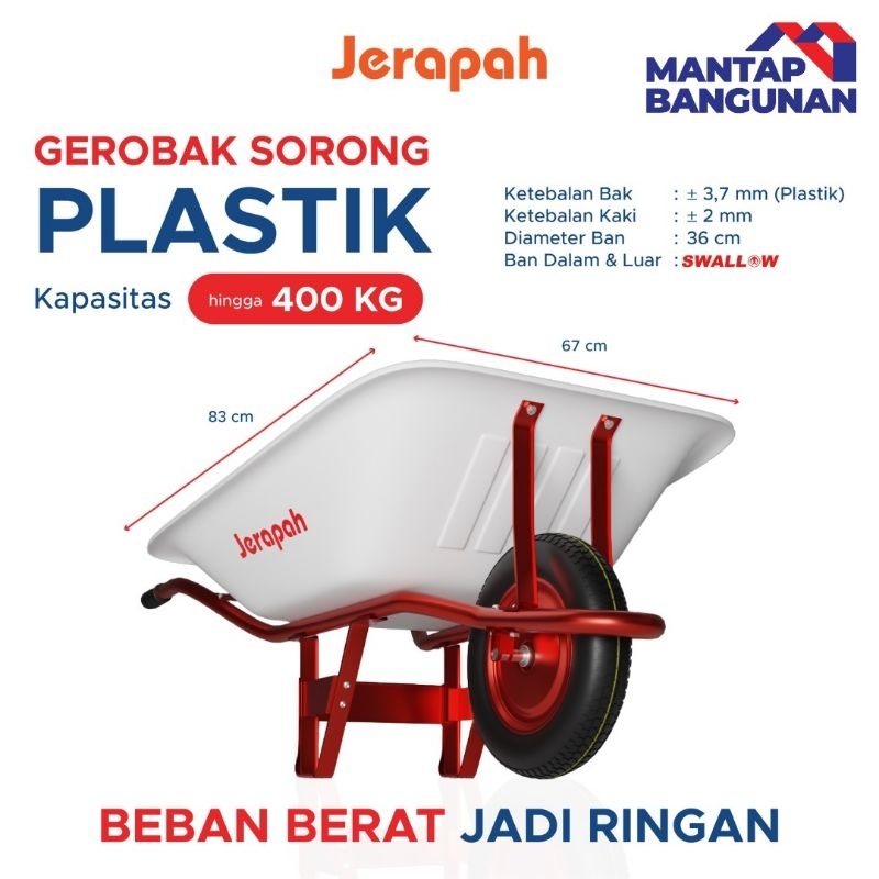 Gerobak Sorong / Kereta Sorong Jerapah Plastik