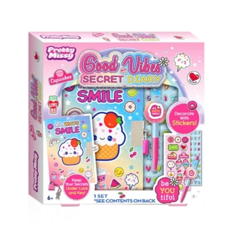 

Pretty Missy Good Vibes Secret Diary Smile Cupcake Original