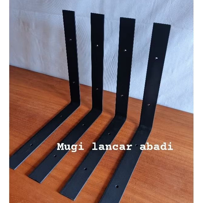 BESI SIKU PENYANGGA AMBALAN RAK DINDING / RAK TEMPEL MINIMALIS ukuran plat 2.5cm tebal 3mm / bahan b