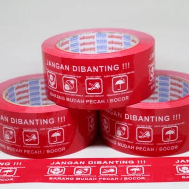 

Lakban FRAGILE Merah, 48 X 100 Yard