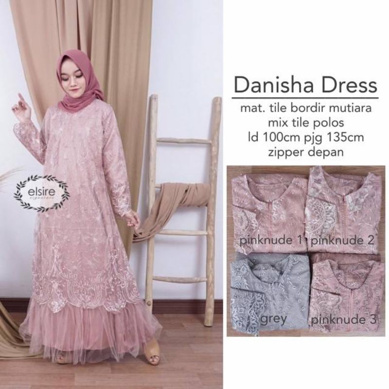 GAMIS DRESS BROKAT PINK
