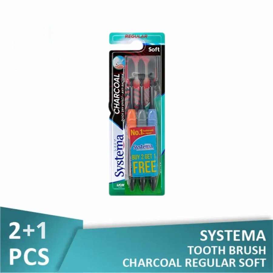 Sikat Gigi Systema Charcoal isi 3 Systema Sikat Gigi