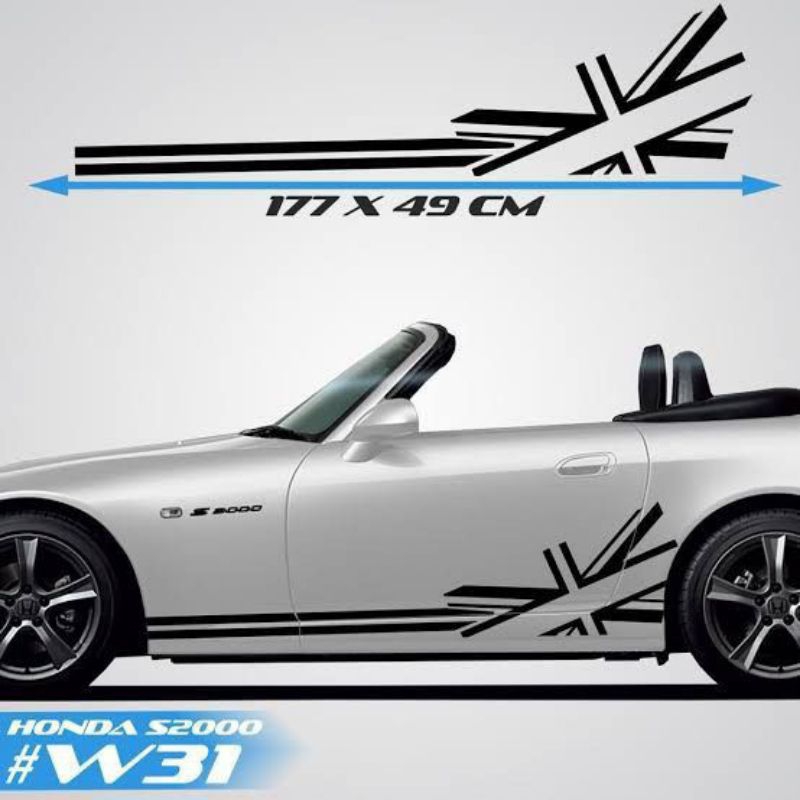 Sticker mobil honda s2000 sticker list terlaris mobil s2000 stiker body mobil honda s2000