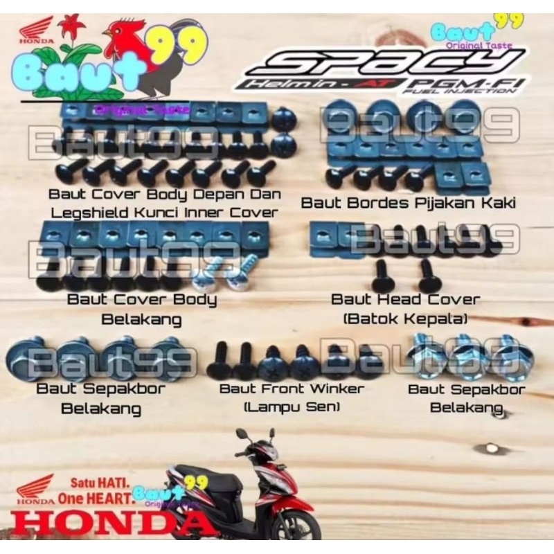 Baut Fullset Body Honda Spacy Fi Baut Fullset Body Honda Spacy Fi