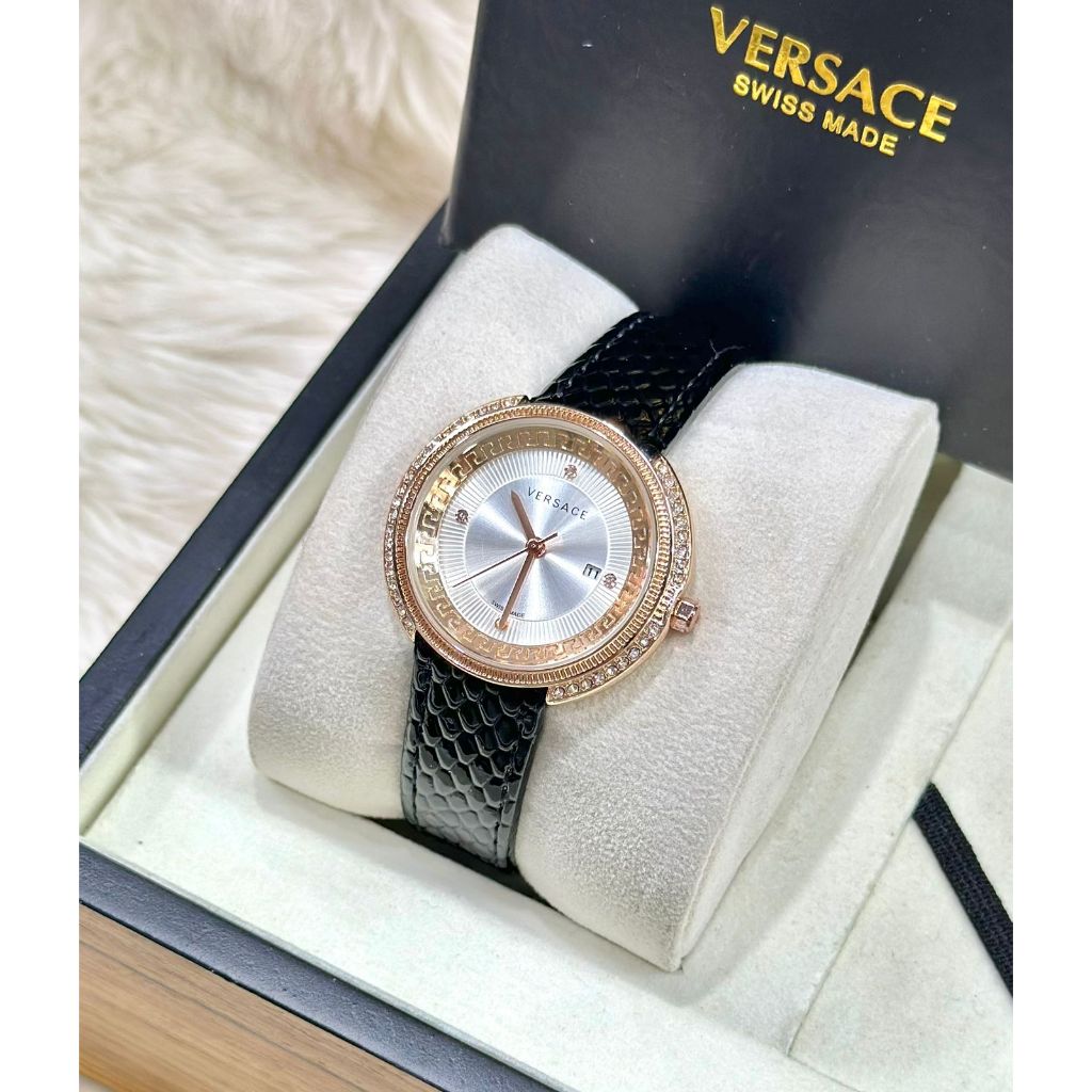 Jam Tangan Fashion Wanita V4rsace 3255Lv Free Box & Baterai Cadangan
