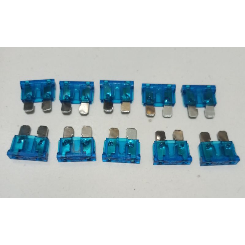 10pc sekring 15 Amper sikring gepeng fuse mini 15amper