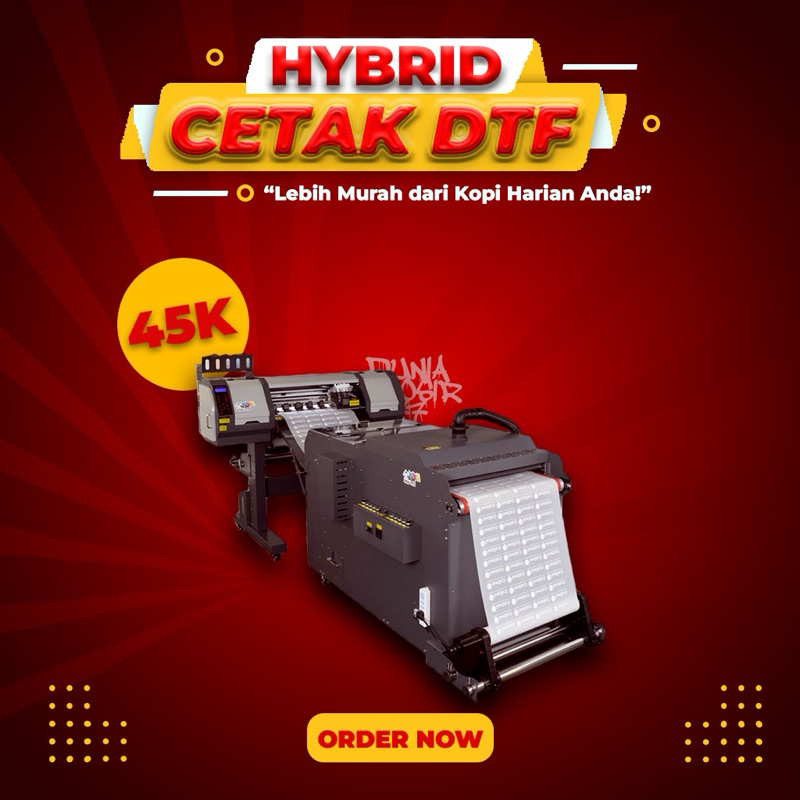 Dunia Grosir 77 sablon DTF Printing Tinggal Tempel Percetakan Mesin Digital