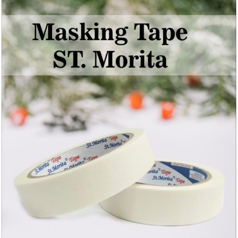 

MASKING TAPE / LEM KERTAS ST MORITA ORIGINAL 24MM X 21 M SERBA GUNA KUALITAS TERJAMIN