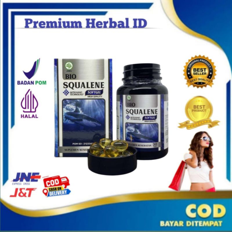 Bio Squalene Softgel 100% Asli Original Resmi BPOM Suplemen Kesehatan Bio Squalene 100% Original