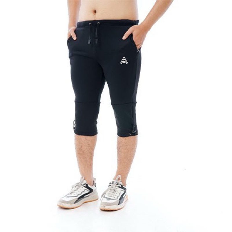 AHS - Celana Bawahan Olahraga Pria Dewasa Pendek 3/4 Lutut Jogger Pants Olahraga Pendek Pria 3/4 Spo