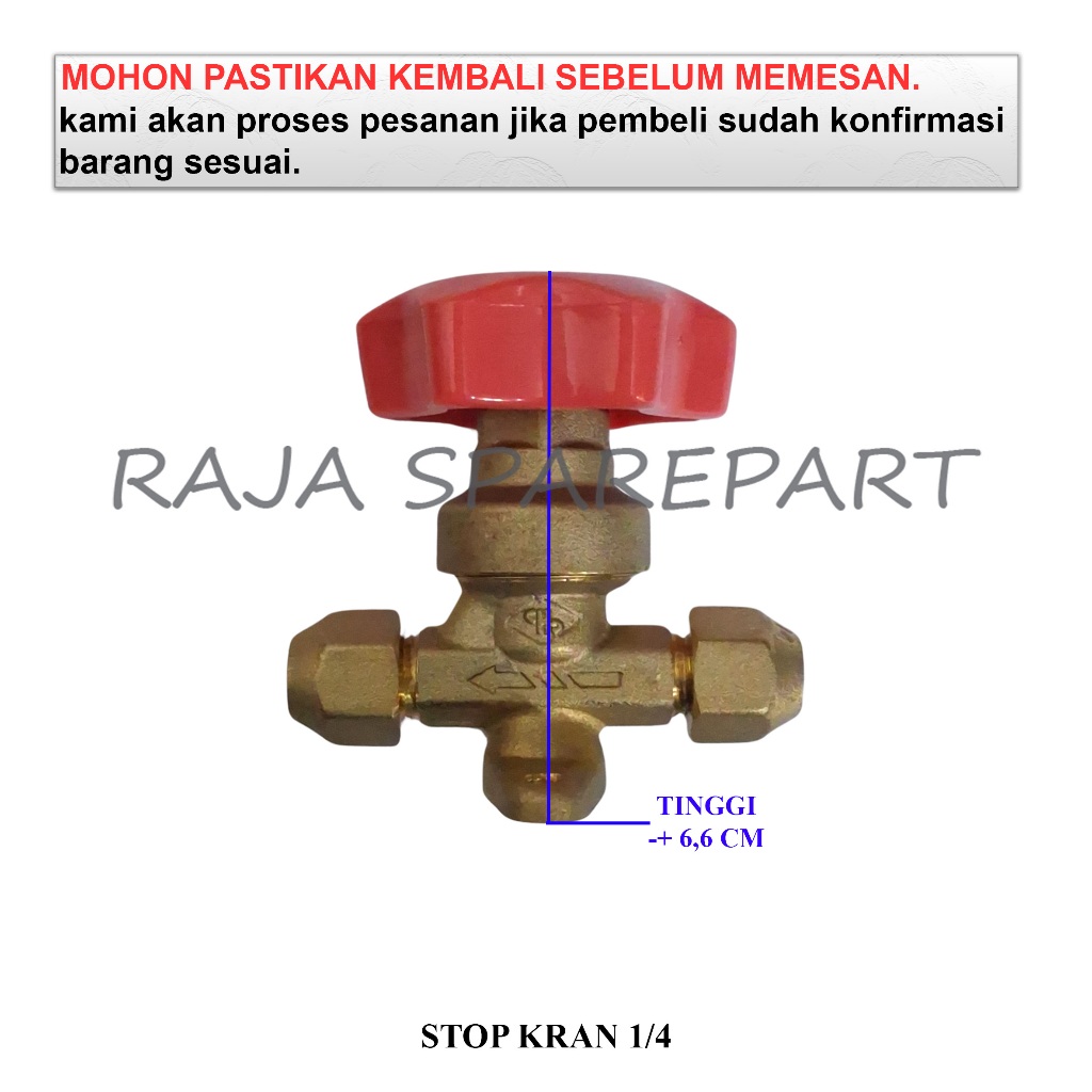 SPK1/4 VALVE STOP KRAN/KRAN/GLOBE VALVE/ STOP KRAN 1/4
