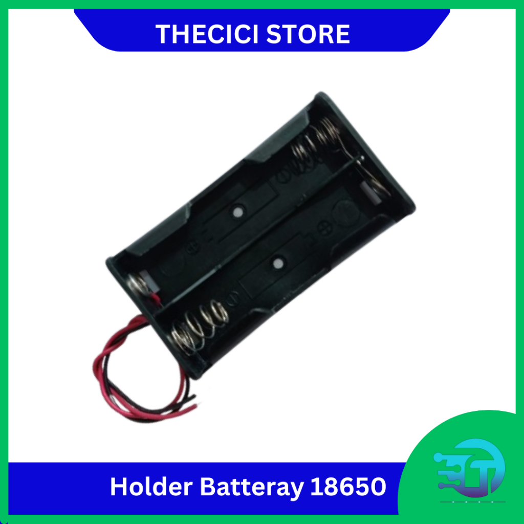 Tempat Batre 18650 Kotak Baterai Holder 2 Slot Holder battery 18650 Dudukan baterai 18650