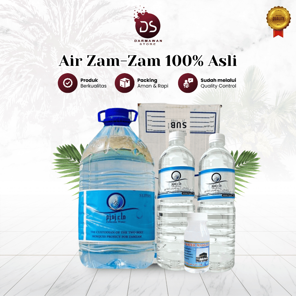 

Air Zamzam Asli 100% Kemasan Botol 5 Liter Oleh Oleh Umroh dan Haji