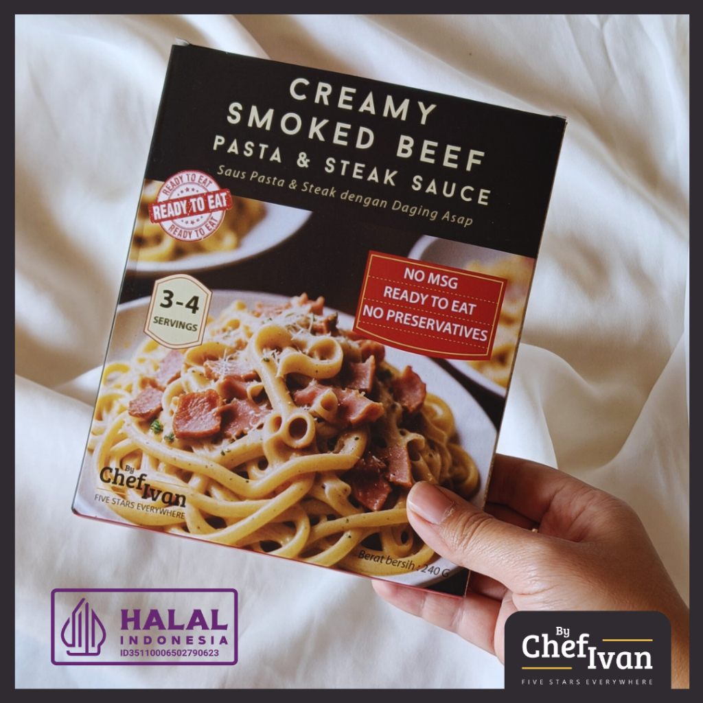

Saus Steak Carbonara Smoked Beef Creamy Bumbu Masak Sehat Non MSG