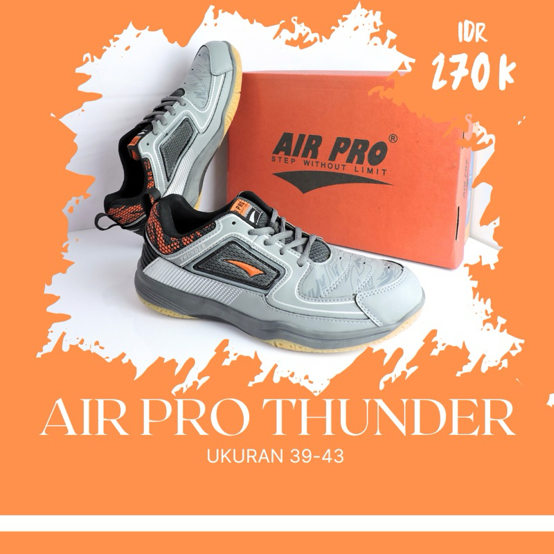 Sepatu olahraga Badminton Lari Pria AIR PRO  THUNDER 100% original pabrik