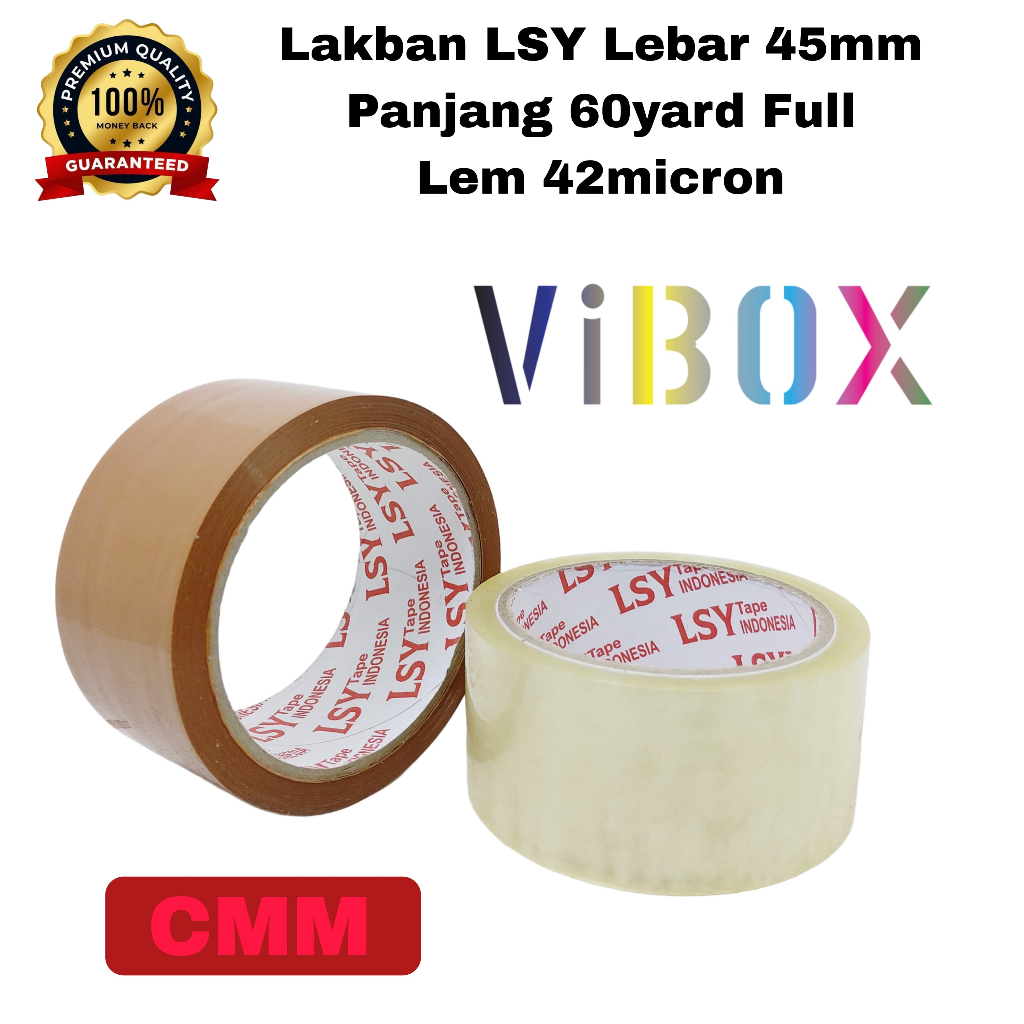 

(CMM) Lakban Lsy Tape 45mm x 60yard Full Isolasi Premium Quality For Bisnis Online Shopp [GLX]