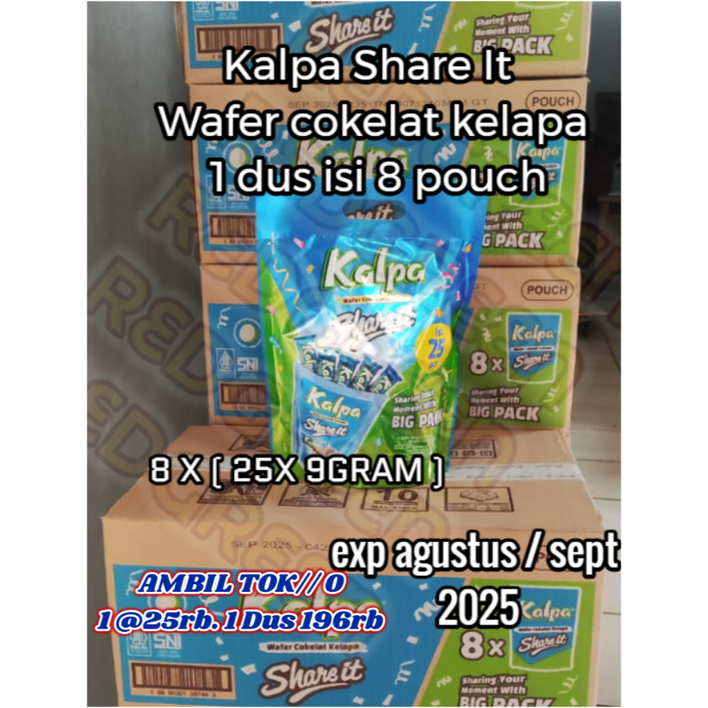 

wafer kalpa share it kalpa shareit cokelat kelapa wafer kalpa 1 dus isi 8 pouch wafer kelapa 1 dus 8 pouch 25x 9gram