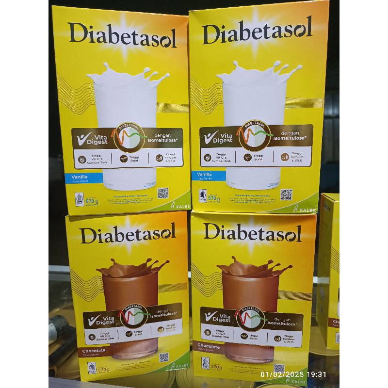 

Diabetasol Vita Digest Rasa Cokelat/Vanila/Cappucino Ukuran 570gr