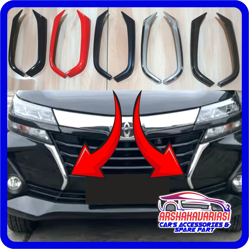 List Lis Garnish Bumper Bemper Grill Depan Avanza Veloz & Xenia 2019-2021
