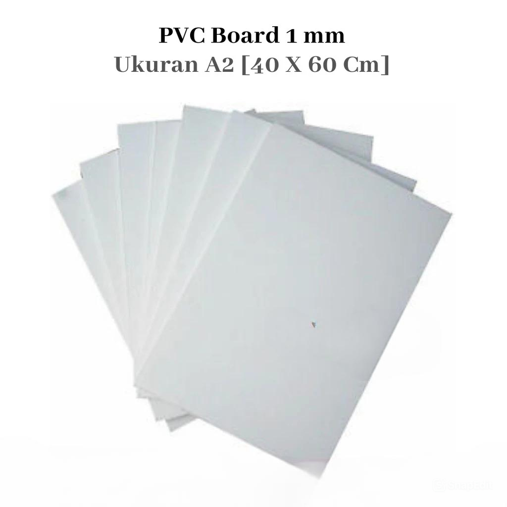 PVC LEMBARAN / PVC BOARD 1MM / PVC FOAM BOARD 40X60CM 1MM / PAPAN PVC 1CM