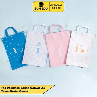

Tas Kursus A4 Les Belajar Lucu Canvas Notebook Waterproof