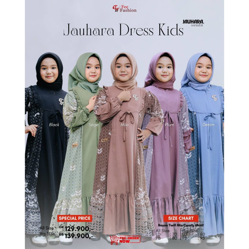 SARIMBIT JAUHARA DRESS KIDS FEE FASHION