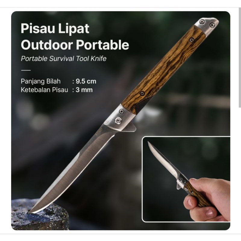 DMS pisau lipat outdoor portable / knife survival tools / pisau camping