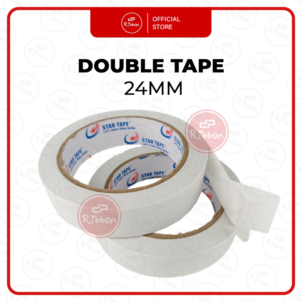 

Double Tape 24mm 20m Isolasi Bolak Balik STAR TAPE Selotip Murah