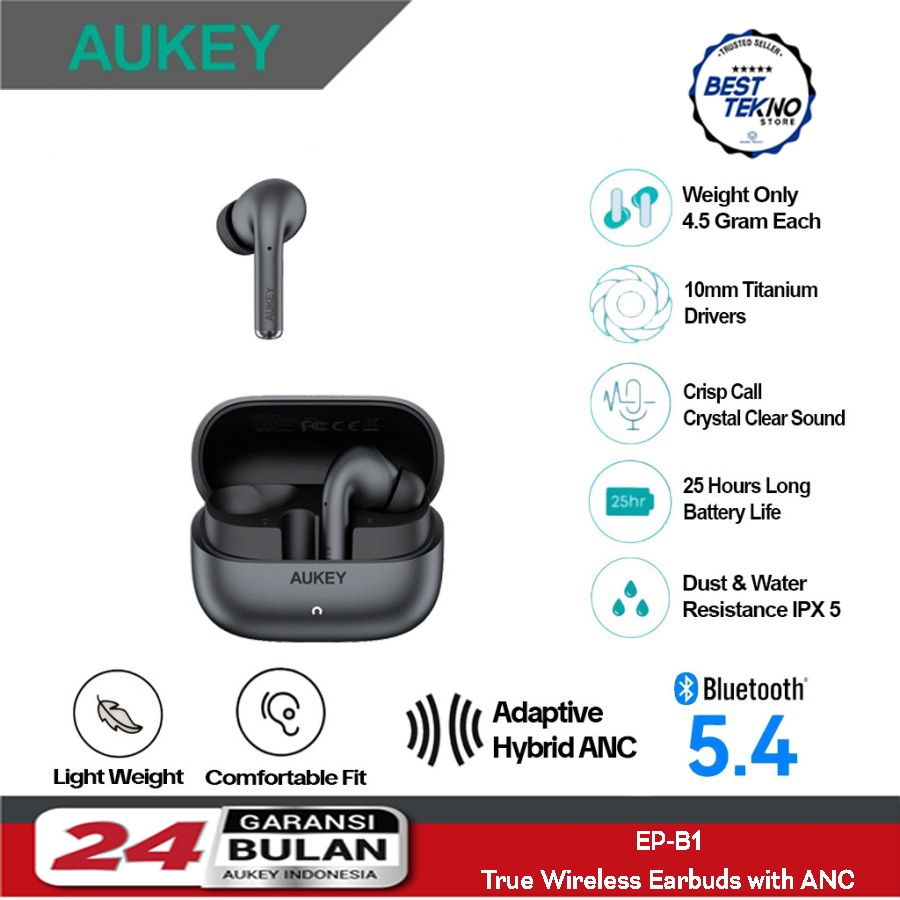 TWS AUKEY EP-B1 Headset Bluetooth True Wireless Earbuds Earphone ANC