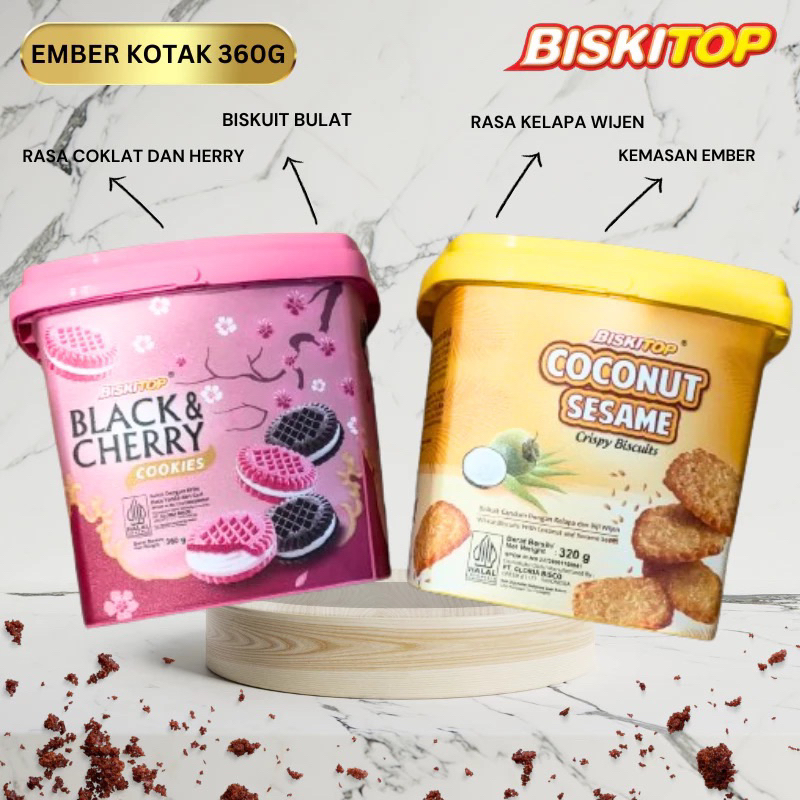 

BISKITOP BUTTER COOKIES EMBER 320-360 GRAM ANEKA RASA CARAMEL CHOCO COFFEE COCONUT LEMON CRACKERS BLACK CHERRY FLOWER KUE KERING COOKIES CEMILAN ENAK