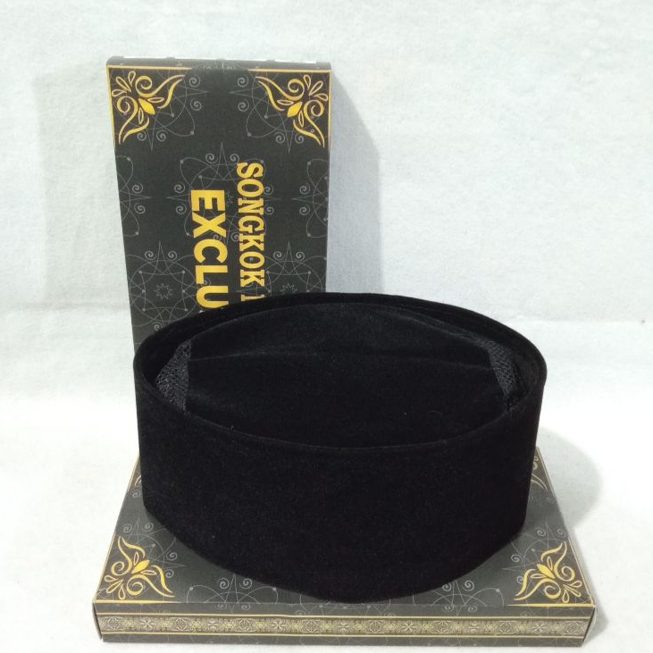 SONGKOK/KOPIAH/PECI HITAM TINGGI 12CM