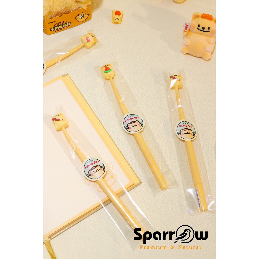 

SPARROW Pen Silikon / Silicone Pen / Pen Karakter Lucu Cantik SHAKE PEN BEARISBUG (8265)