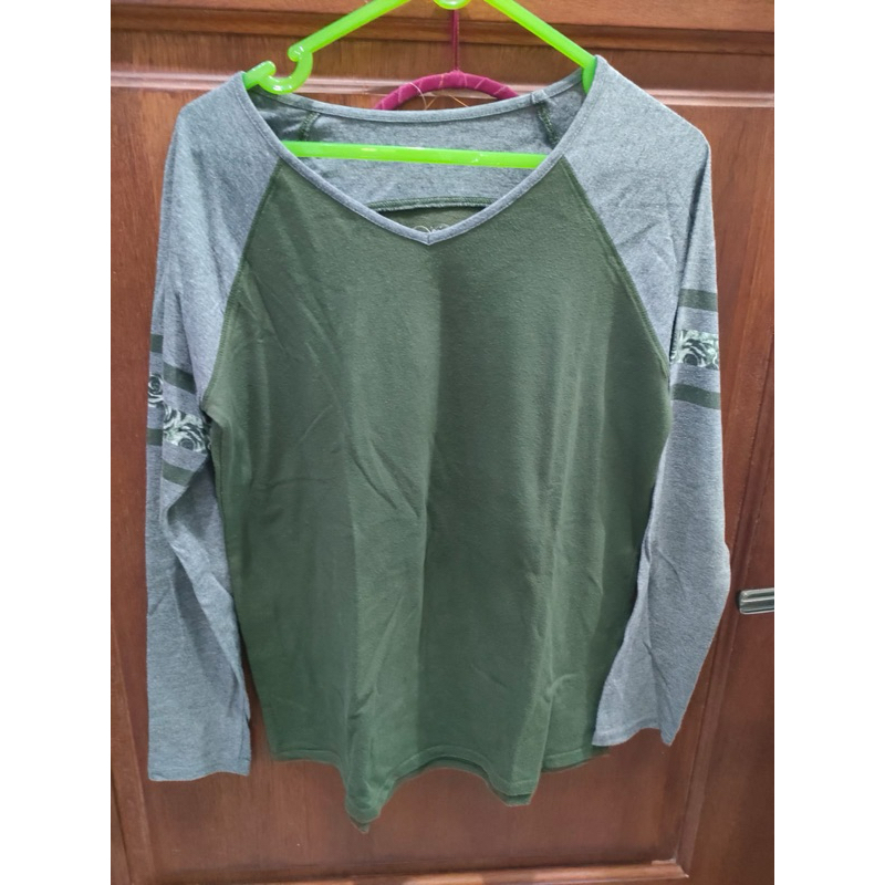 kaos justice abu hijau army lengan panjang