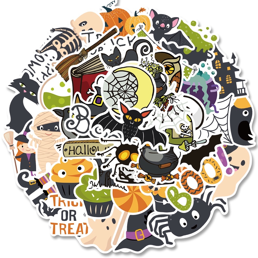 

Stiker Hellowin chubi Sticker WaterProof Isi 24 pcs