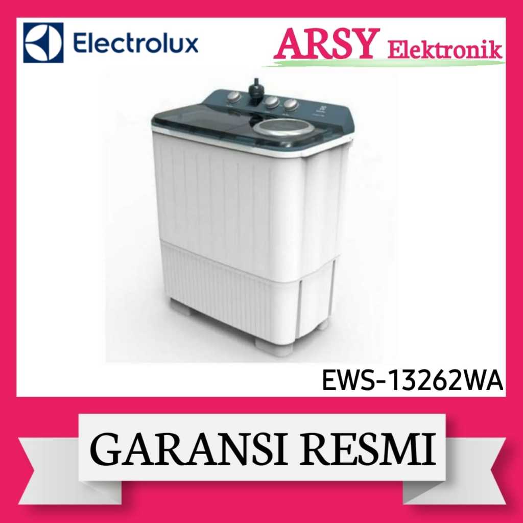 MESIN CUCI ELECTROLUX 2TABUNG 12KG EWS-13262WA/TWIN TUB ELECTROLUX 2TABUNG 12KG EWS-13262WA GARANSI 