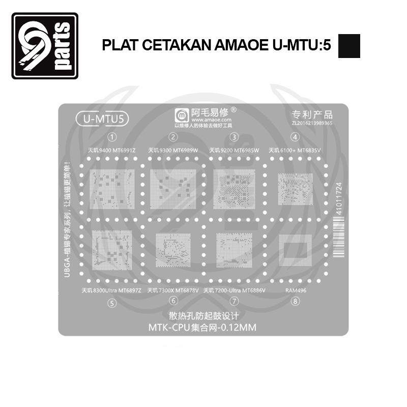 Plat Cetakan Amaoe U-MTU:5 / Plat Cetakan Ic U-MTU5 Amaoe Original