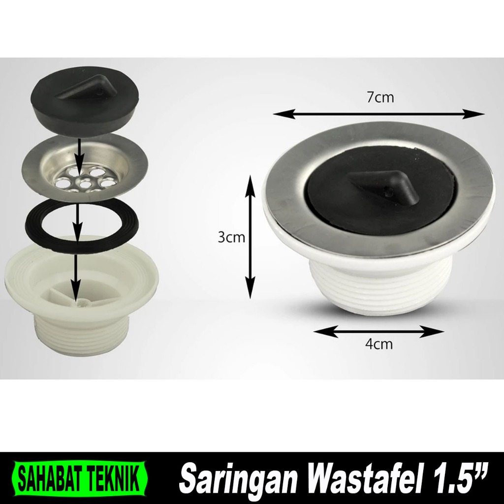Afur Saringan Wastafel Bak Cuci Piring 1,5 inch 7cm