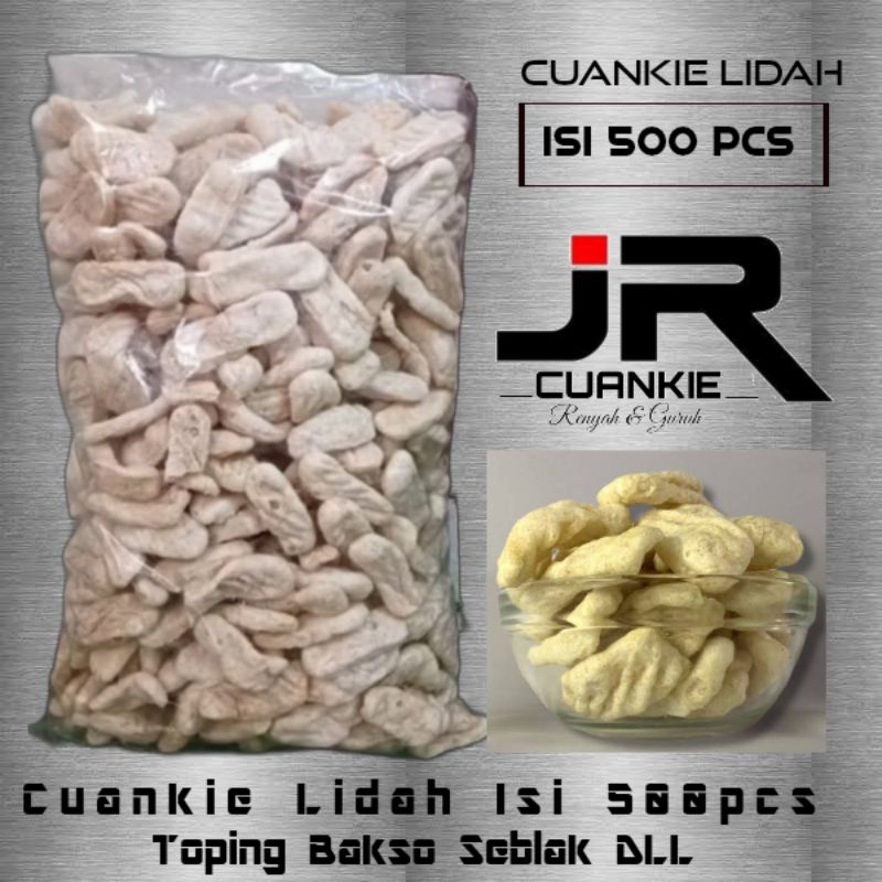 

Cuankie Lidah Isi 500 pcs Gurih renyah Toping Bakso Mie instan Seblak