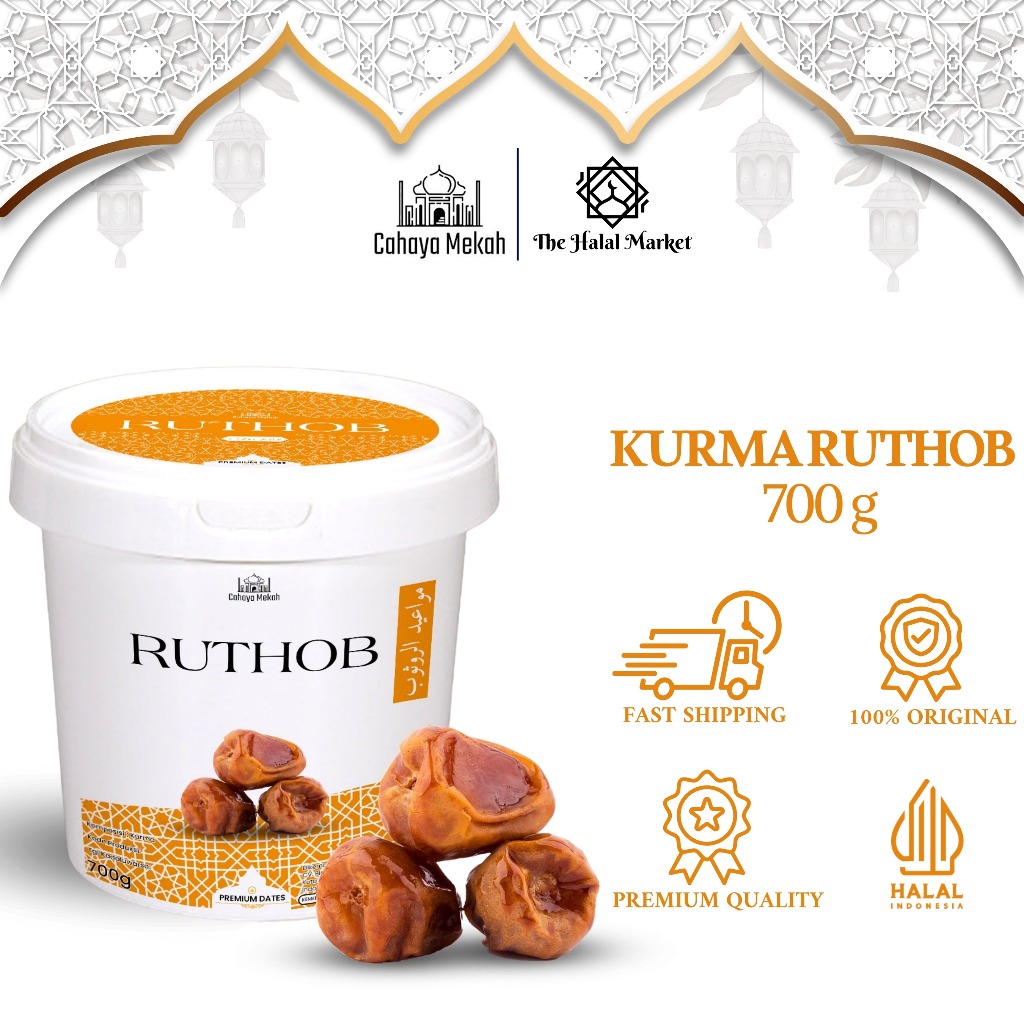 

Cahaya Mekah Kurma Ruthob 700g Kurma Setengah Matang Ruthob Super Premium Dates