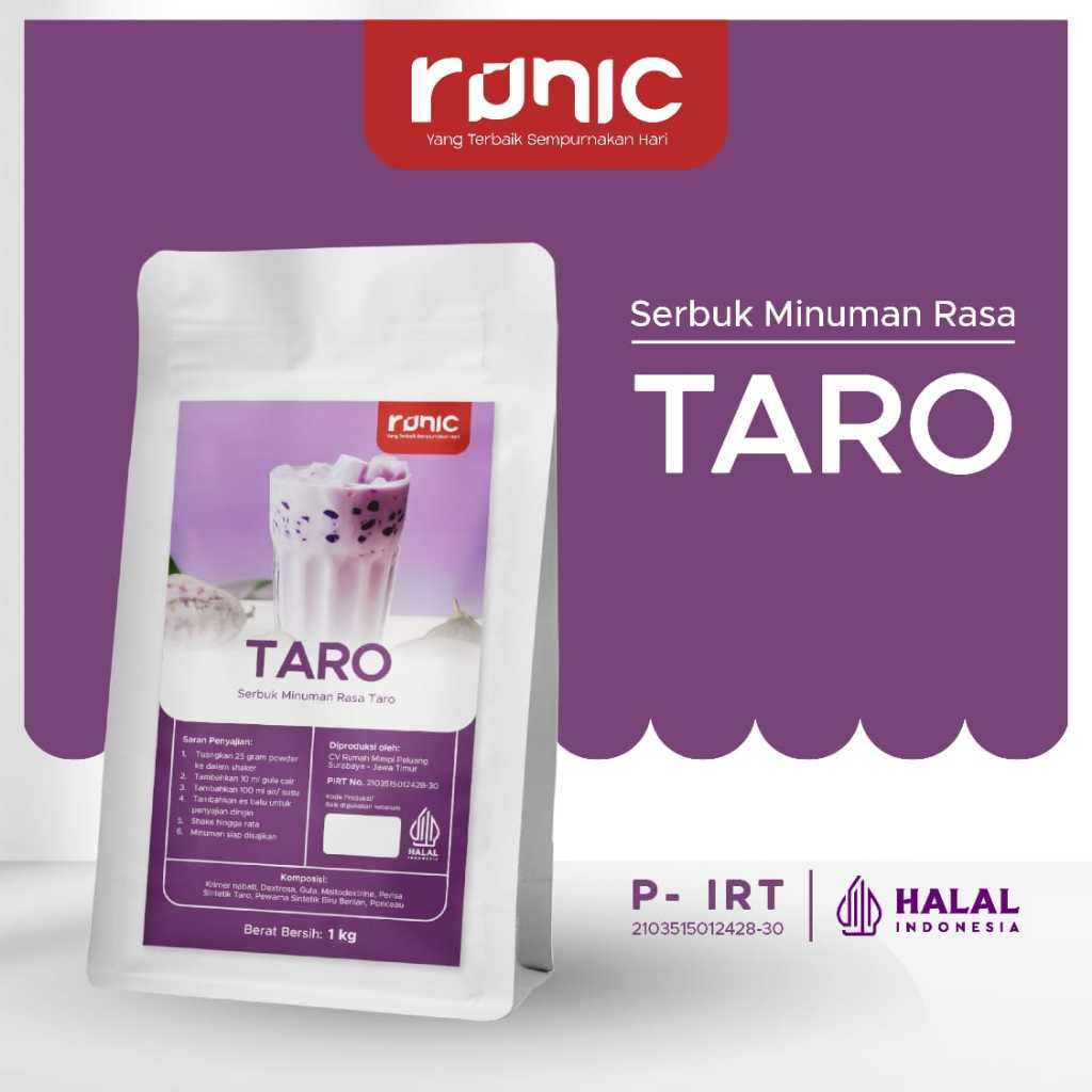 

Bubuk Minuman Premium Taro Runic 1kg