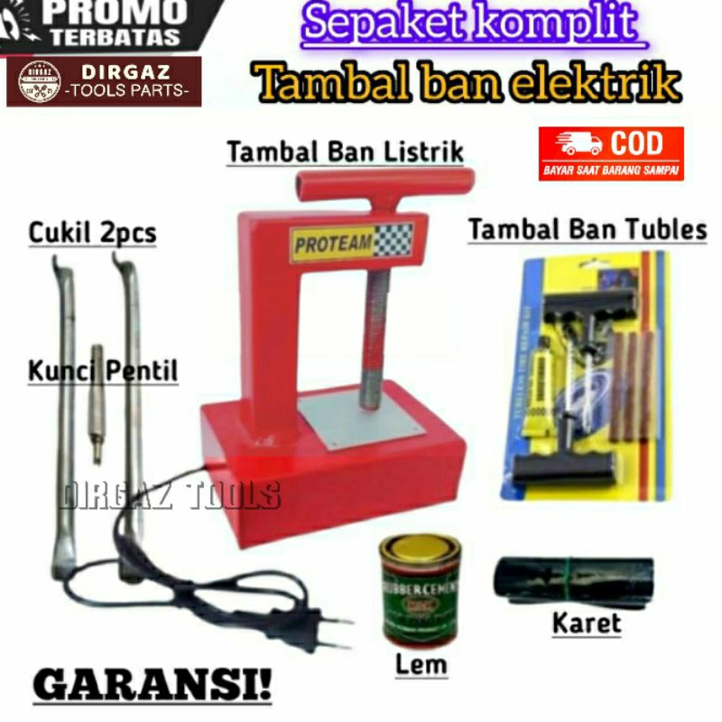 SEPAKET MURAH Alat Tambal ban listrik Alat tambal ban elektrik DENGAN ELEMEN PEMANAS