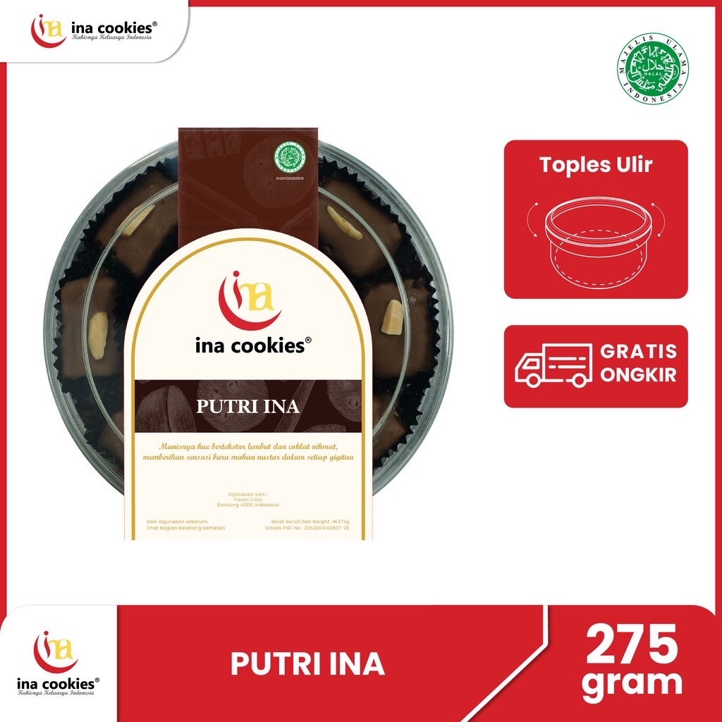 

Ina Cookies Kue Kering Premium Putri Ina Toples Reguler